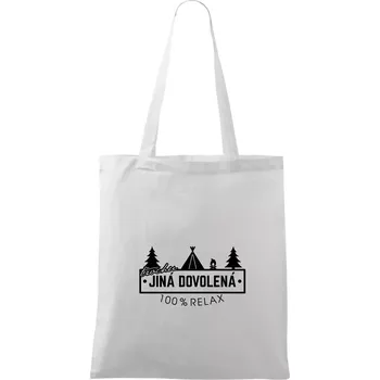 Trochu jiná dovolená stan - Taška bavlněná - 42 x 38 cm ( Bílá )