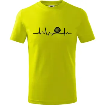 Ekg padel raketa - Tričko dětské bavlněné - 98 cm / 2 roky ( Limetková )