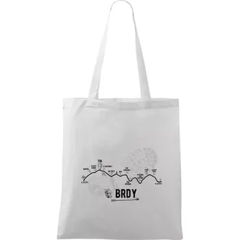 Profil kopců - Brdy - Taška bavlněná - 42 x 38 cm ( Bílá )