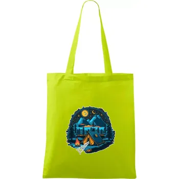 Nákupní taška Jeseníky pod stanem - Taška bavlněná - 42 x 38 cm ( Limetková )