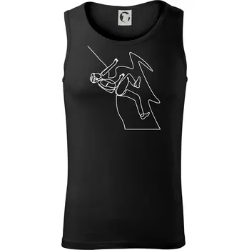 Lezec na skále jedním tahem - Tílko pánské Core - 2XL ( Černá )