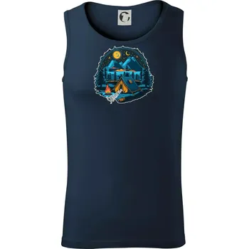 Šumava pod stanem - Tílko pánské Core - XL ( Námořní modrá (velmi tmavá - téměř černá) )