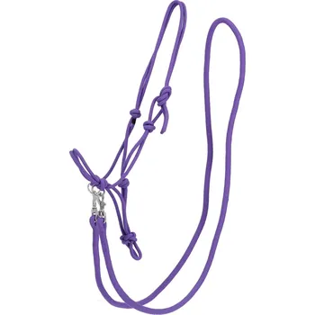 Barevná ohlávka s otěžemi QHP - fialová, Pony