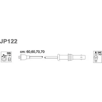 Zapalovací kabel Sada kabelů pro zapalování, JP122