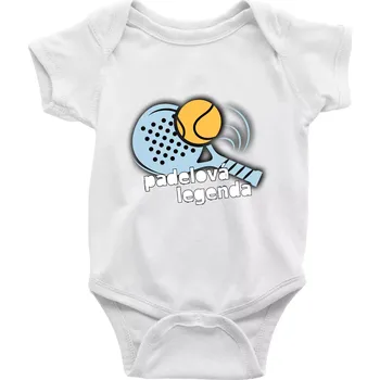 Kojenecký body Padelová legenda - Body kojenecké s krátkým rukávem - Krátký r. 12-18 měs ( Bílá )