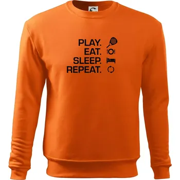 Pánská mikina Play eat sleep repeat padel - Mikina Essential pánská - M ( Oranžová )