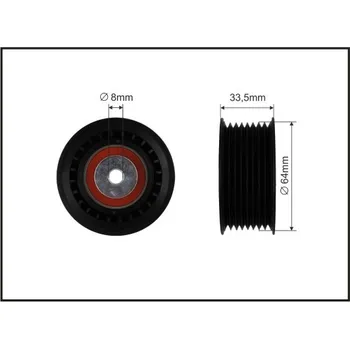 Vratna/vodici kladka, klinovy zebrovy remen, 500035