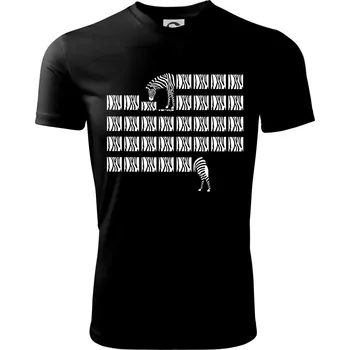 Chlapecké tričko Zebra dlouhá - Dětské triko sportovní (dresovina) - 122 cm/6 let ( Černá )