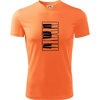 Klávesy svisle - Dětské triko sportovní (dresovina) - 158 cm/12 let ( Neon mandarine )
