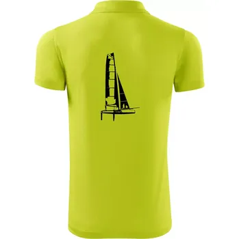 Pánská košile Katamarán z boku - Polokošile Victory sportovní (dresovina) - S ( Limetková )