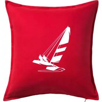 Polštář Katamarán na vodě - Polštář 50x50 - 50x50 - Pouze potah ( Červená )