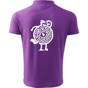 Pánská košile Kočka a myš bludiště - Polokošile pánská Pique Polo 203 - M ( Fialová )