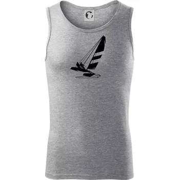 Katamarán na vodě - Tílko pánské Core - S ( Tmavě šedý melír )