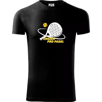 Pánské oblečení Zrozen pro padel - Viper FIT - Pánské zůžené tričko - 3XL ( Černá )
