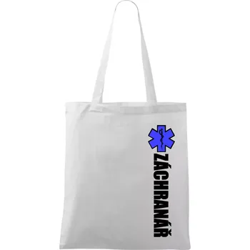 Záchranář - hvězda - Taška bavlněná - 42 x 38 cm ( Bílá )