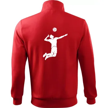 Pánská mikina Volejbal nápřah muž - Mikina bez kapuce Adventure - M ( Červená )