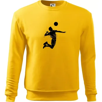 Pánská mikina Volejbal splash jednoduchý - Mikina Essential pánská - 3XL ( Žlutá )