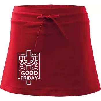 Dámská sukně Good friday - Sportovní sukně - two in one - S ( Červená )