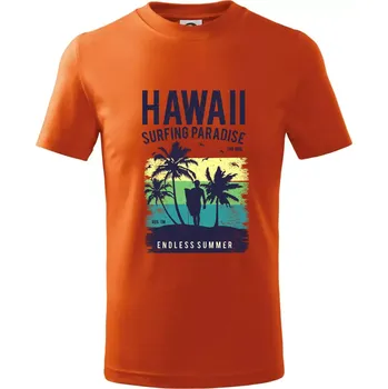 Hawaii - Tričko dětské bavlněné - 146 cm/10 let ( Oranžová )