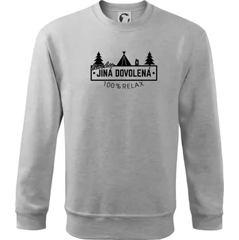 Chlapecké tričko Trochu jiná dovolená stan - Mikina Essential dětská - 146 cm/10 let ( Světlešedý Melír )