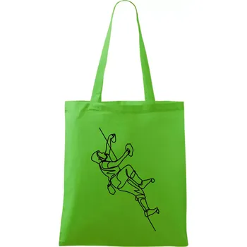 Nákupní taška Lezecká stěna jedním tahem - Taška bavlněná - 42 x 38 cm ( Apple Green )
