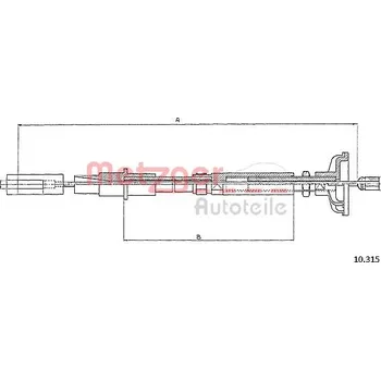Spojkové lanko Tažné lanko, ovládání spojky, 10.315