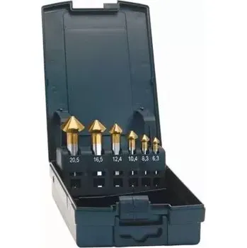 Vrták Sada kuželových záhlubníků Advanced TiN tvar C 90° 6,3-20,5mm EXACT