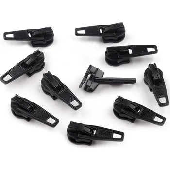 Zip Jezdec ke spirálovým zipům No 3, malé, 322 černá