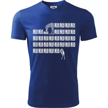 Chlapecké tričko Zebra dlouhá - Dětské triko sportovní (dresovina) - 146 cm/10 let ( Královská modrá )