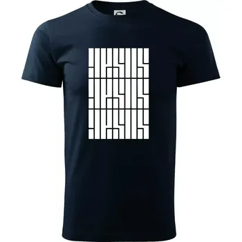 Jesus nápis - Triko extra velké (5-8XL) - 8XL ( Námořní modrá (velmi tmavá - téměř černá) )