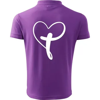 Jesus srdce - Polokošile pánská Pique Polo 203 - 3XL ( Fialová )