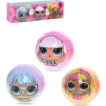 Bomby vonící šumivé LOL Surprise do koupele set 3ks do vany