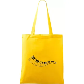 Klávesy vlna - Taška bavlněná - 42 x 38 cm ( Žlutá )
