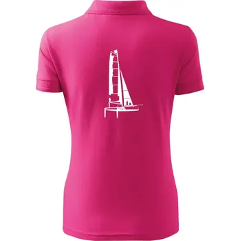 Katamarán z boku - Polokošile dámská Pique Polo - 2XL ( Purpurová )