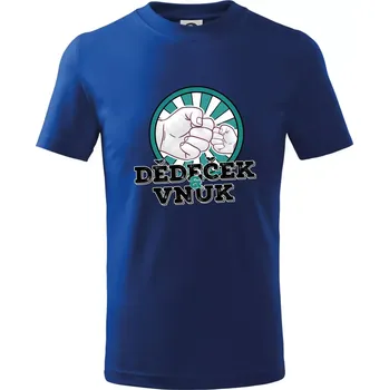 Dědeček a vnuk - Tričko dětské bavlněné - 98 cm / 2 roky ( Královská modrá )