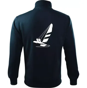 Pánská mikina Katamarán na vodě - Mikina bez kapuce Adventure - L ( Námořní modrá (velmi tmavá - téměř černá) )