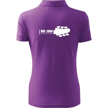 Klávesy a kytara - Polokošile dámská Pique Polo - XL ( Fialová )