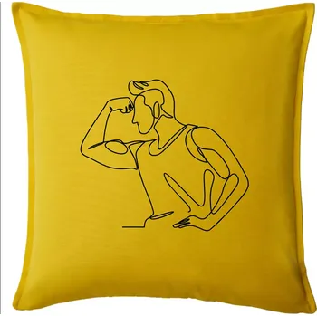 Polštář Posilování biceps jedním tahem - Polštář 50x50 - 50x50 - Pouze potah ( Žlutá )
