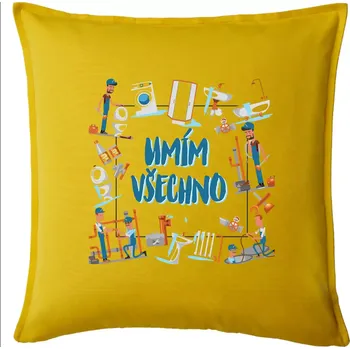 Polštář Instalatér umím všechno - Polštář 50x50 - 50x50 - Pouze potah ( Žlutá )