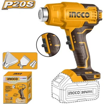 Horkovzdušná pistole Pistole horkovzdušná HGLI2002 INGCO AKU 20V P20S INDUSTRIAL bez akumulátoru a nab.