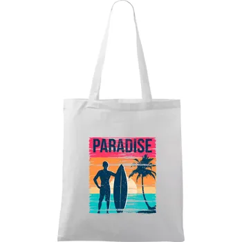 Paradise - barevný čtverec - Taška bavlněná - 42 x 38 cm ( Bílá )