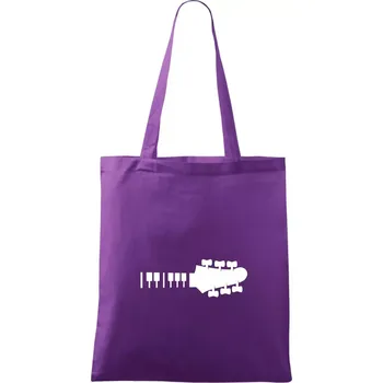 Klávesy a kytara - Taška bavlněná - 42 x 38 cm ( Fialová )