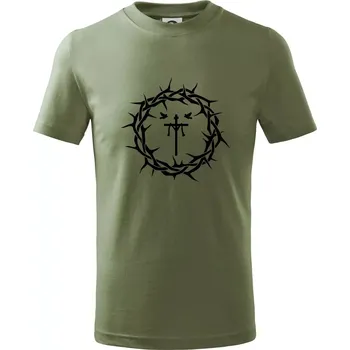 Jesus zmrtvýchvstání - Tričko dětské bavlněné - 98 cm / 2 roky ( Khaki )