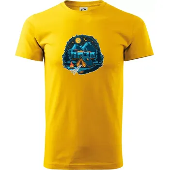 Pánské tričko Šumava pod stanem - Triko extra velké (5-8XL) - 8XL ( Žlutá )