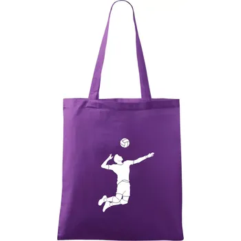 Volejbal nápřah muž - Taška bavlněná - 42 x 38 cm ( Fialová )