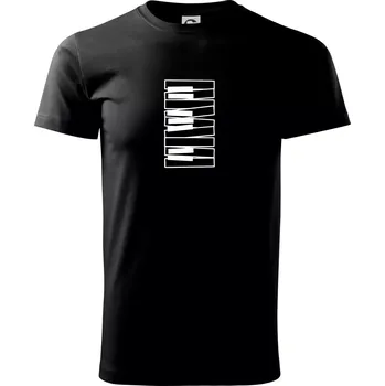 Pánské tričko Klávesy svisle - Triko extra velké (5-8XL) - 8XL ( Černá )