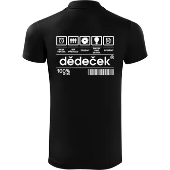 Pánská košile Čárový kód dědeček - Polokošile Victory sportovní (dresovina) - M ( Černá )