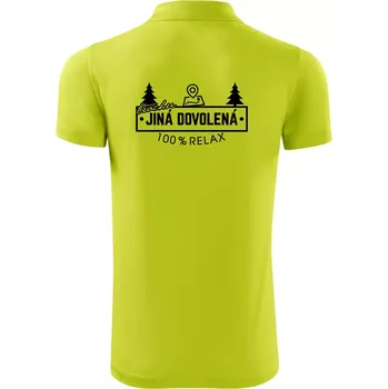 Pánská košile Trochu jiná dovolená mapa - Polokošile Victory sportovní (dresovina) - M ( Limetková )