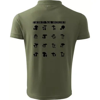 Pánská košile Triko na houby - Polokošile pánská Pique Polo 203 - 5XL ( Khaki )