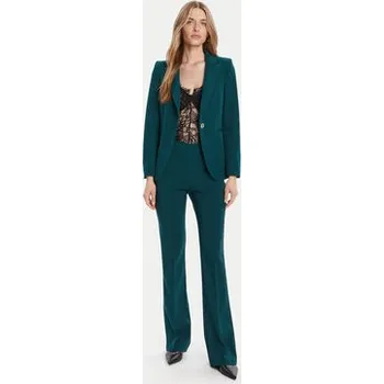 Dámské kalhoty Rinascimento Kalhoty z materiálu CFC0125318003 Zelená Flare Fit XS